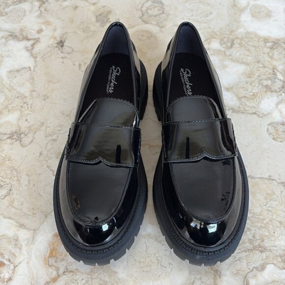 NEW! Sketchers Modern Rugged - Sweet Choice Patent Leather Loafers Memory Foam - Picture 4 of 13